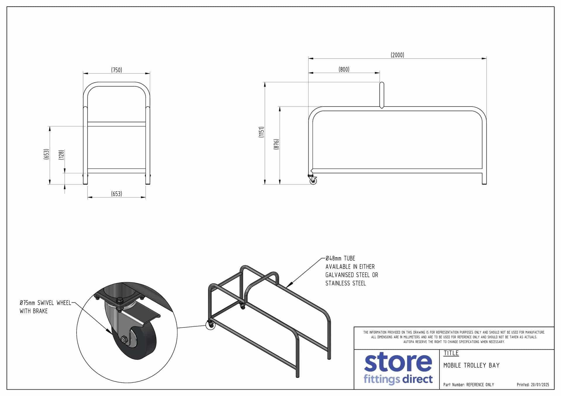 Mobile Shopping Trolley Park - Store Fittings Direct