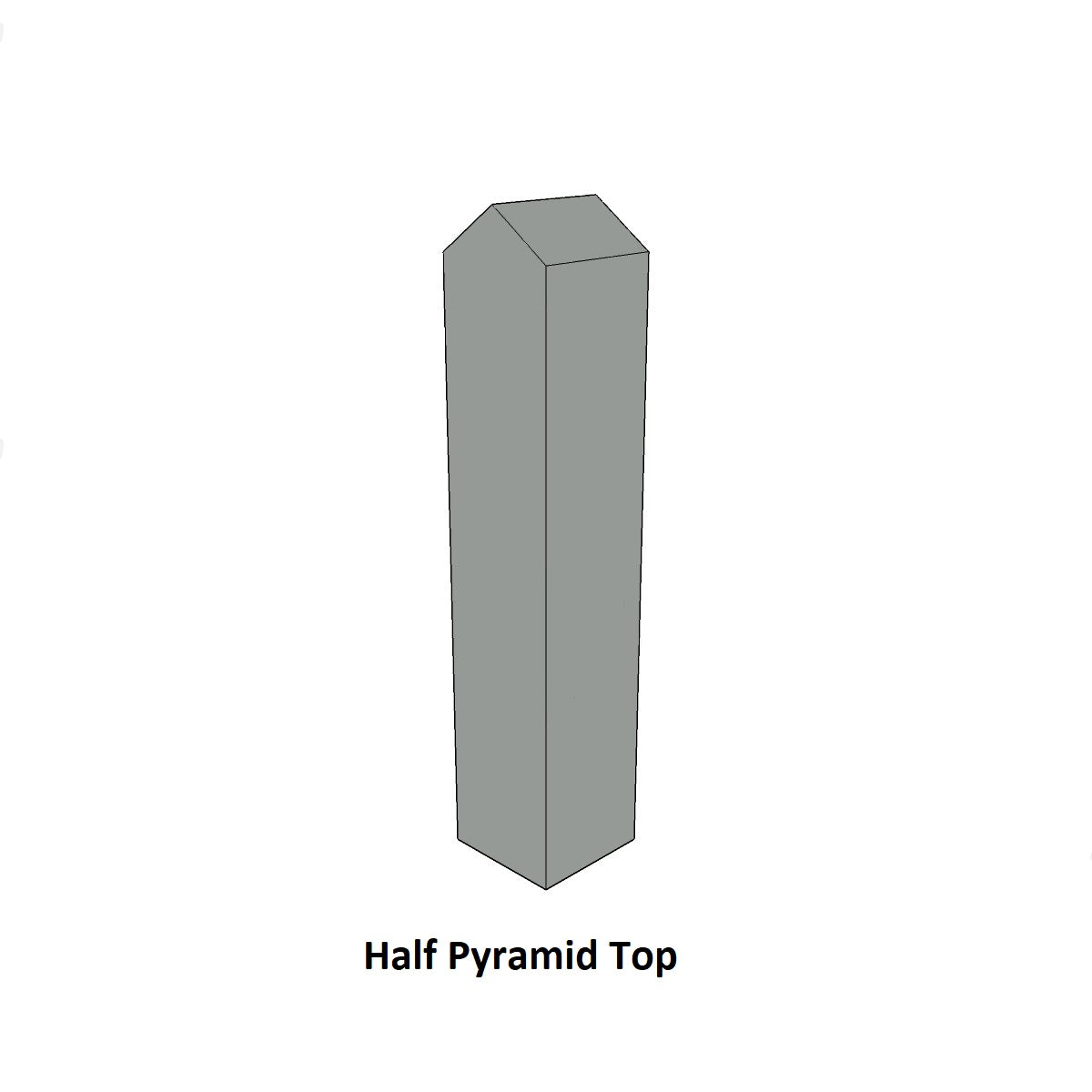 Timber Bollards | Solid oak with Half Pyramid Top