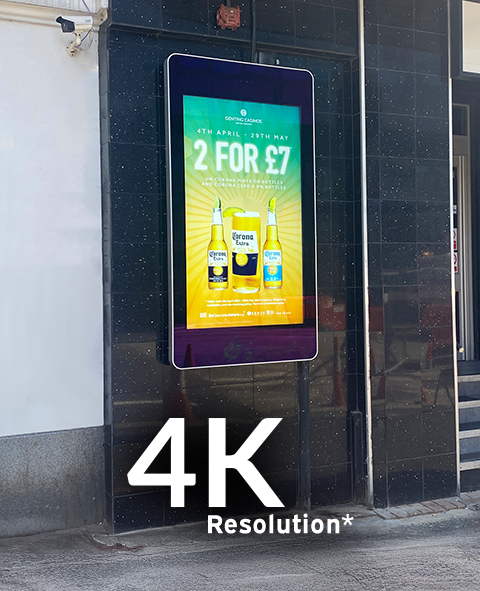 Outdoor Waterproof IP65 Rated Wall Mounted Digital Signage Advertising Displays | Ultra High Brightness