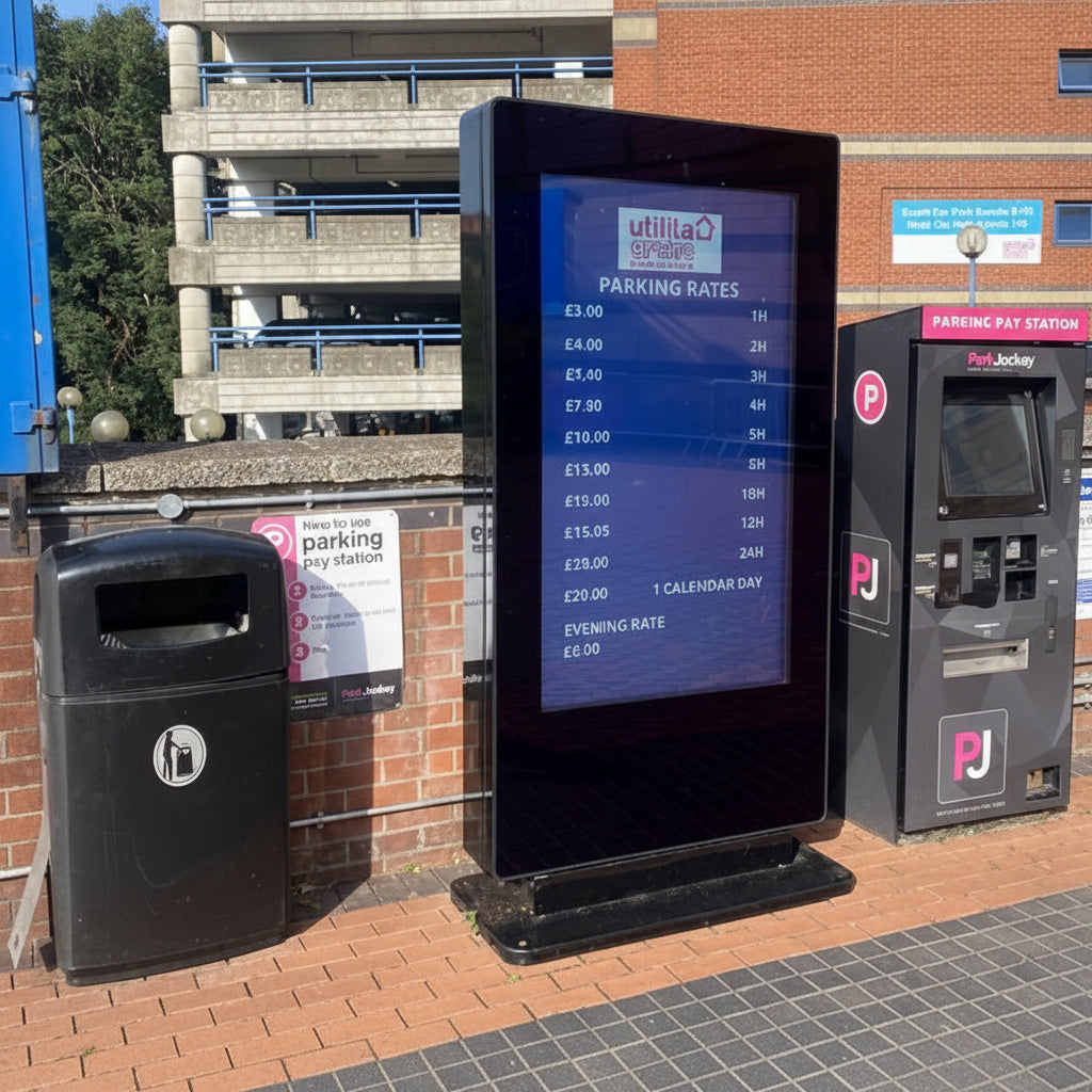 4K Elite Outdoor Freestanding Digital Signage Poster | IP65 Waterproof Totem