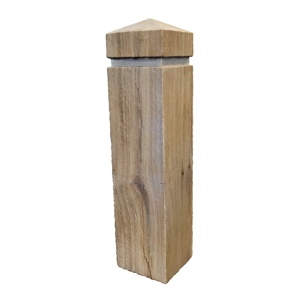 Timber Bollards | Solid oak with pyramid top