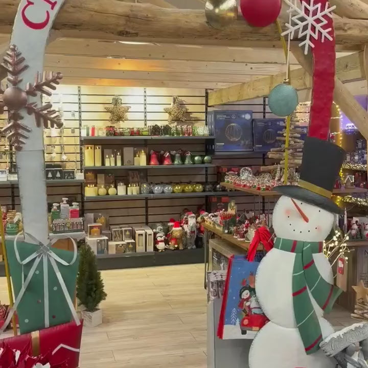 Load video: Store Fittings Direct wood effect shelving and slatwall as fitted at Deepdale Garden Centre