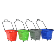 Wheel shopping baskets