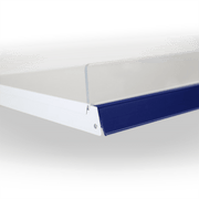 Shelf front acrylic riser