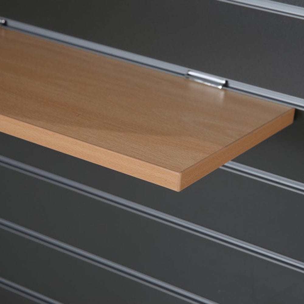 Slatwall beech shelf