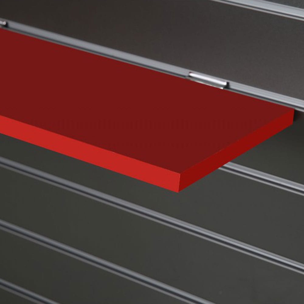 Slatwall red shelf