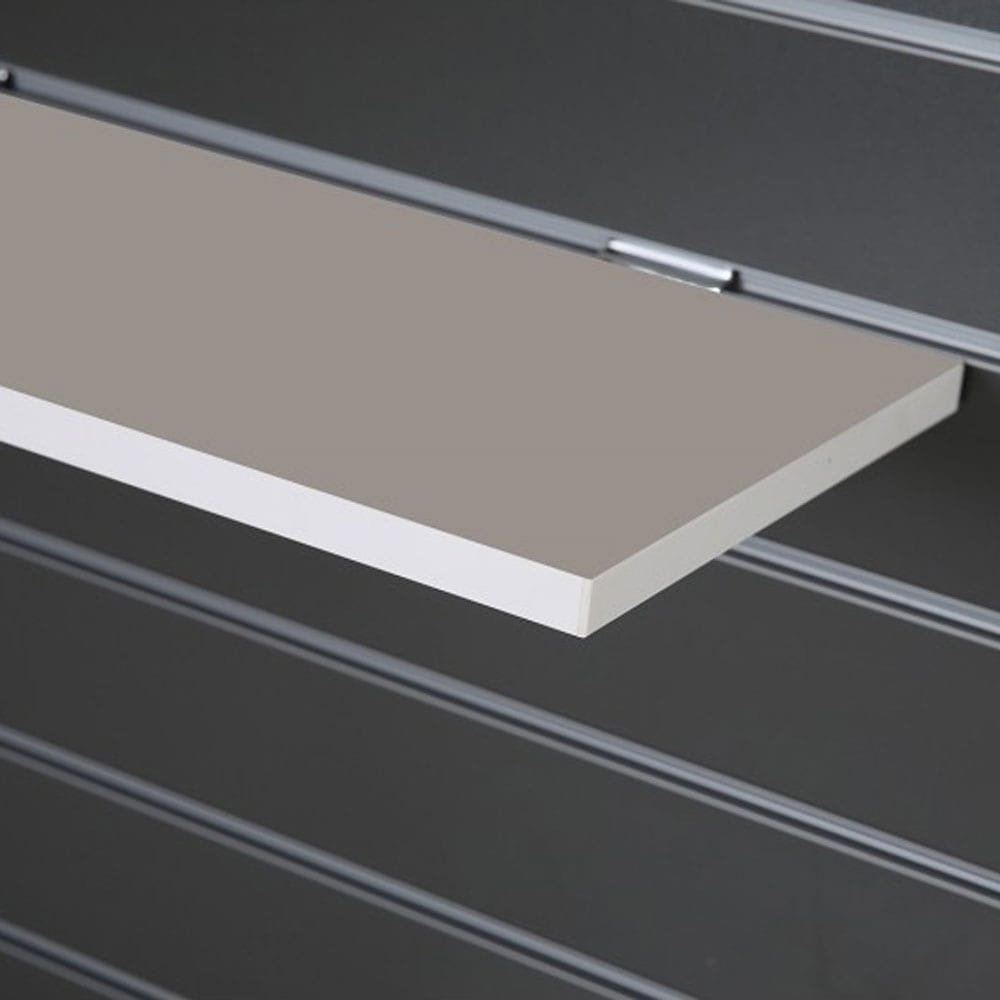 Slatwall white shelf