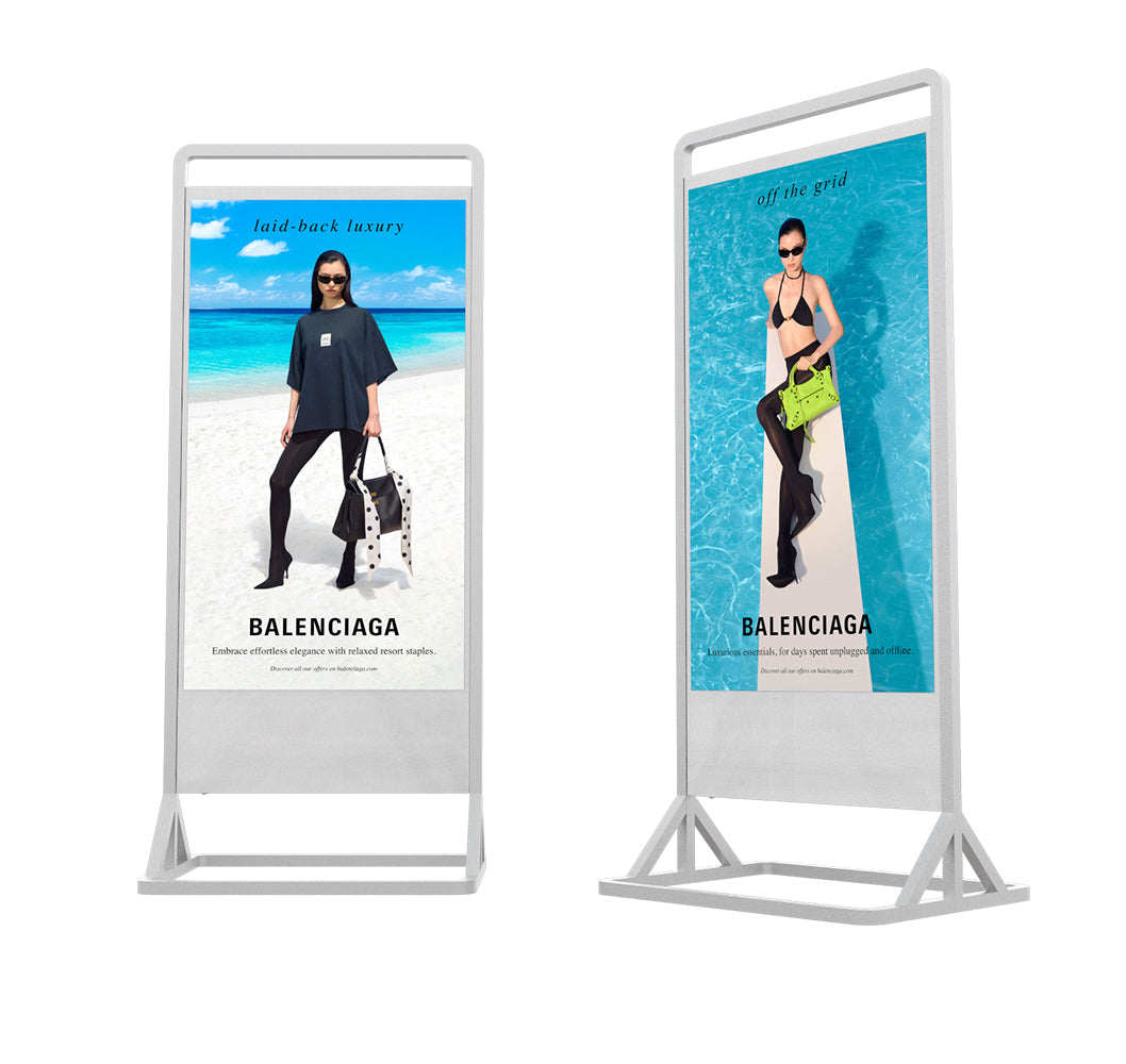 Super Slim Freestanding Double Sided Digital Poster 700cd/m² | Back-to-Back LED Digital Signage Totem UK