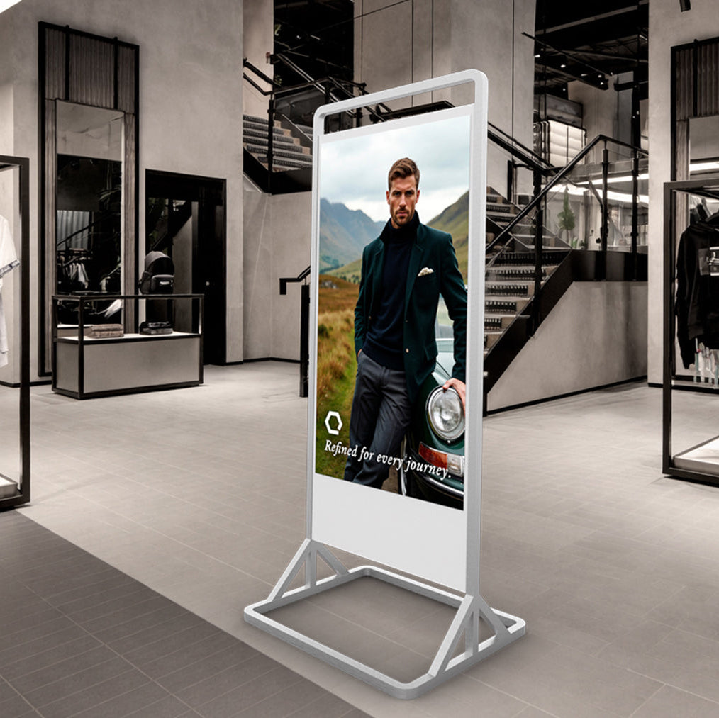 Super Slim Freestanding Double Sided Digital Poster 700cd/m² | Back-to-Back LED Digital Signage Totem UK