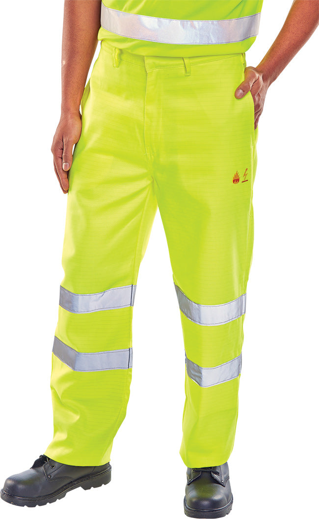 Tesla Fire Retardant Hi-Vis Anti-Static Trousers