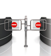 Wanzl Tandem Manual Mechanical Swing Gate | Checkout Gate - Store Fittings Direct